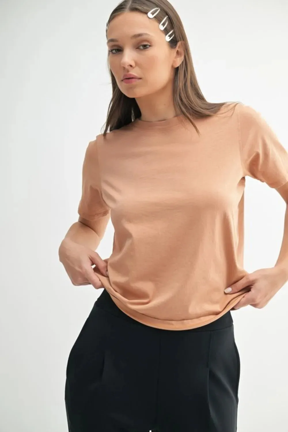MONO B Round Neck Short Sleeve T-Shirt