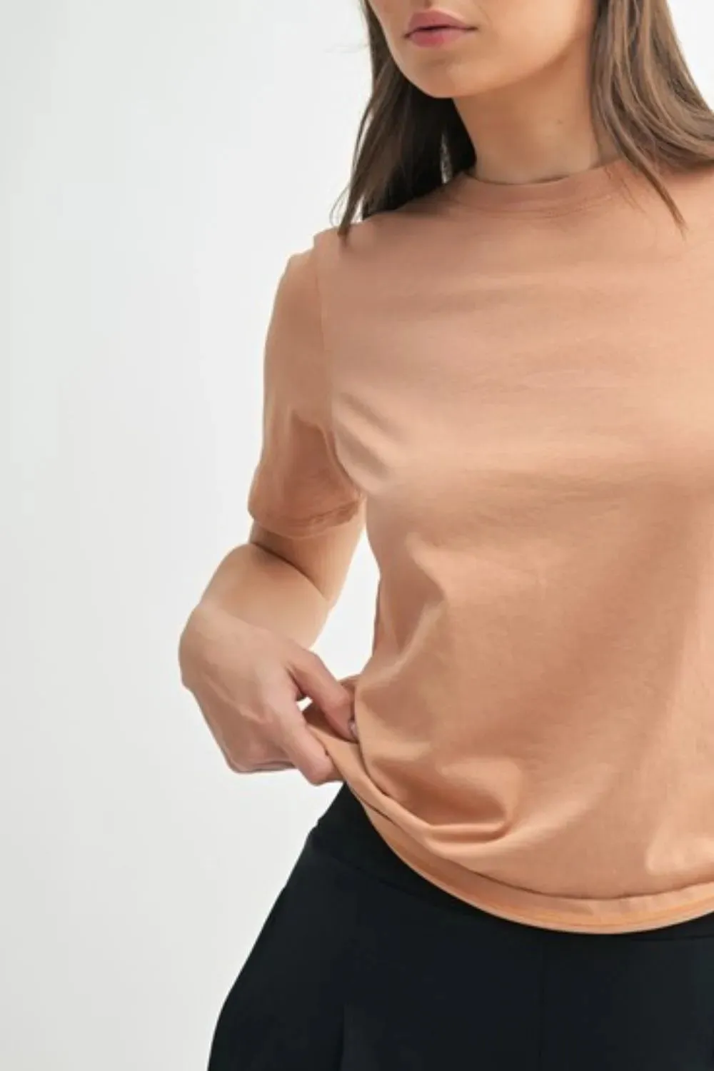 MONO B Round Neck Short Sleeve T-Shirt