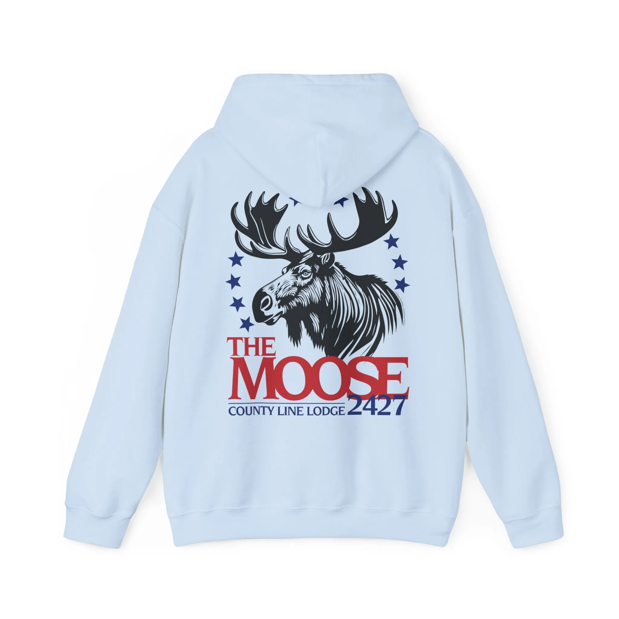 Moose Lodge 2427 - Moose For President - Hooded Sweatshirt (Front & Back Print)