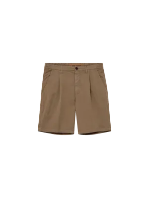 Mos Mosh Darwin Warm Sand Pleated Shorts