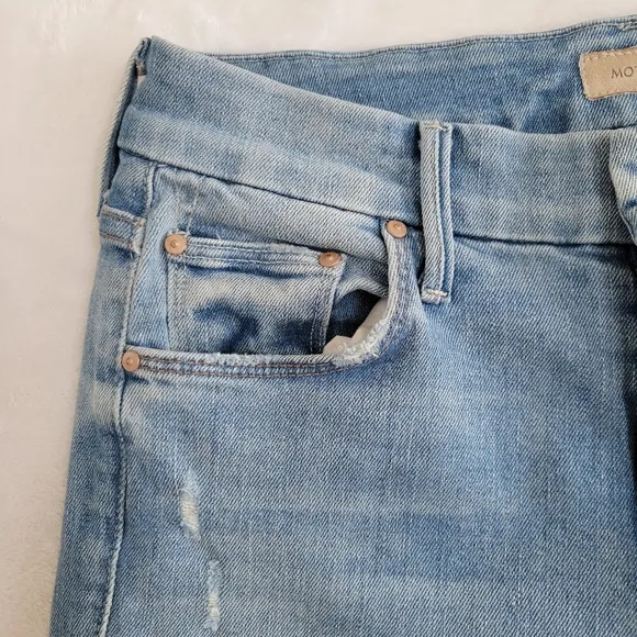 Mother The Looker Ankle Step Fray Skinny Jeans in Despite Differences