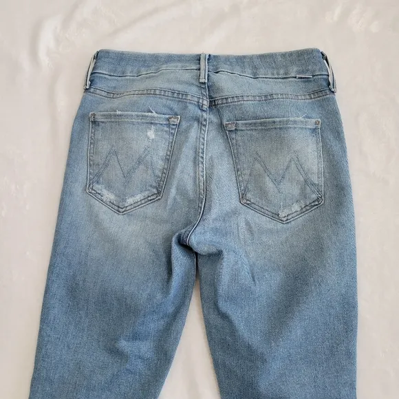 Mother The Looker Ankle Step Fray Skinny Jeans in Despite Differences