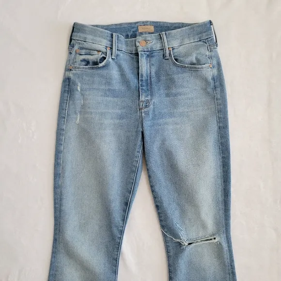 Mother The Looker Ankle Step Fray Skinny Jeans in Despite Differences