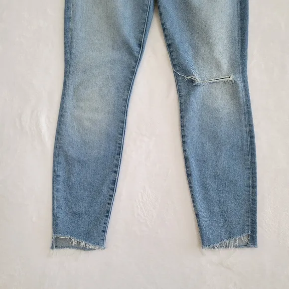 Mother The Looker Ankle Step Fray Skinny Jeans in Despite Differences