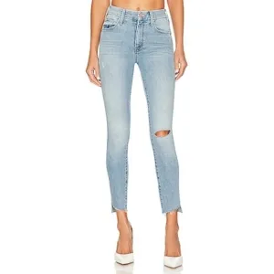 Mother The Looker Ankle Step Fray Skinny Jeans in Despite Differences