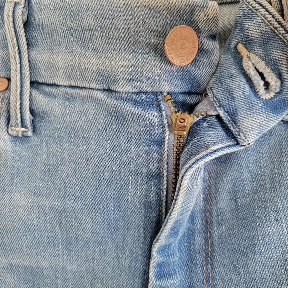 Mother The Looker Ankle Step Fray Skinny Jeans in Despite Differences