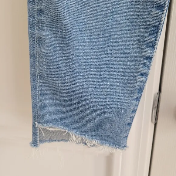 Mother The Looker Ankle Step Fray Skinny Jeans in Despite Differences