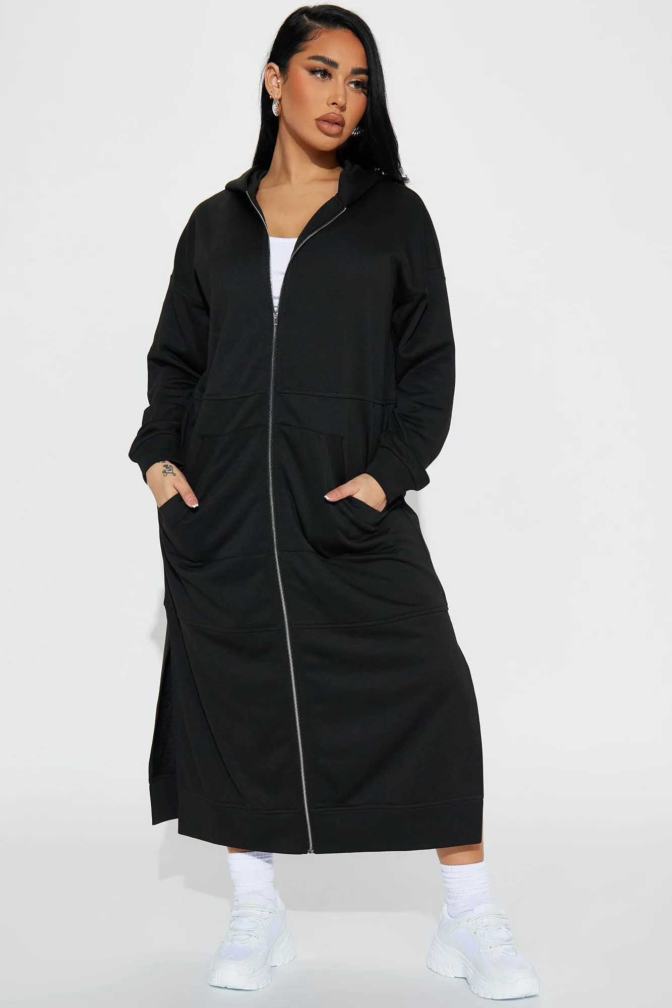 Movies And Chill Oversized Jacket - Black