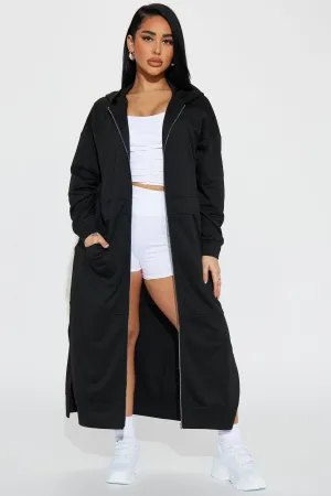 Movies And Chill Oversized Jacket - Black