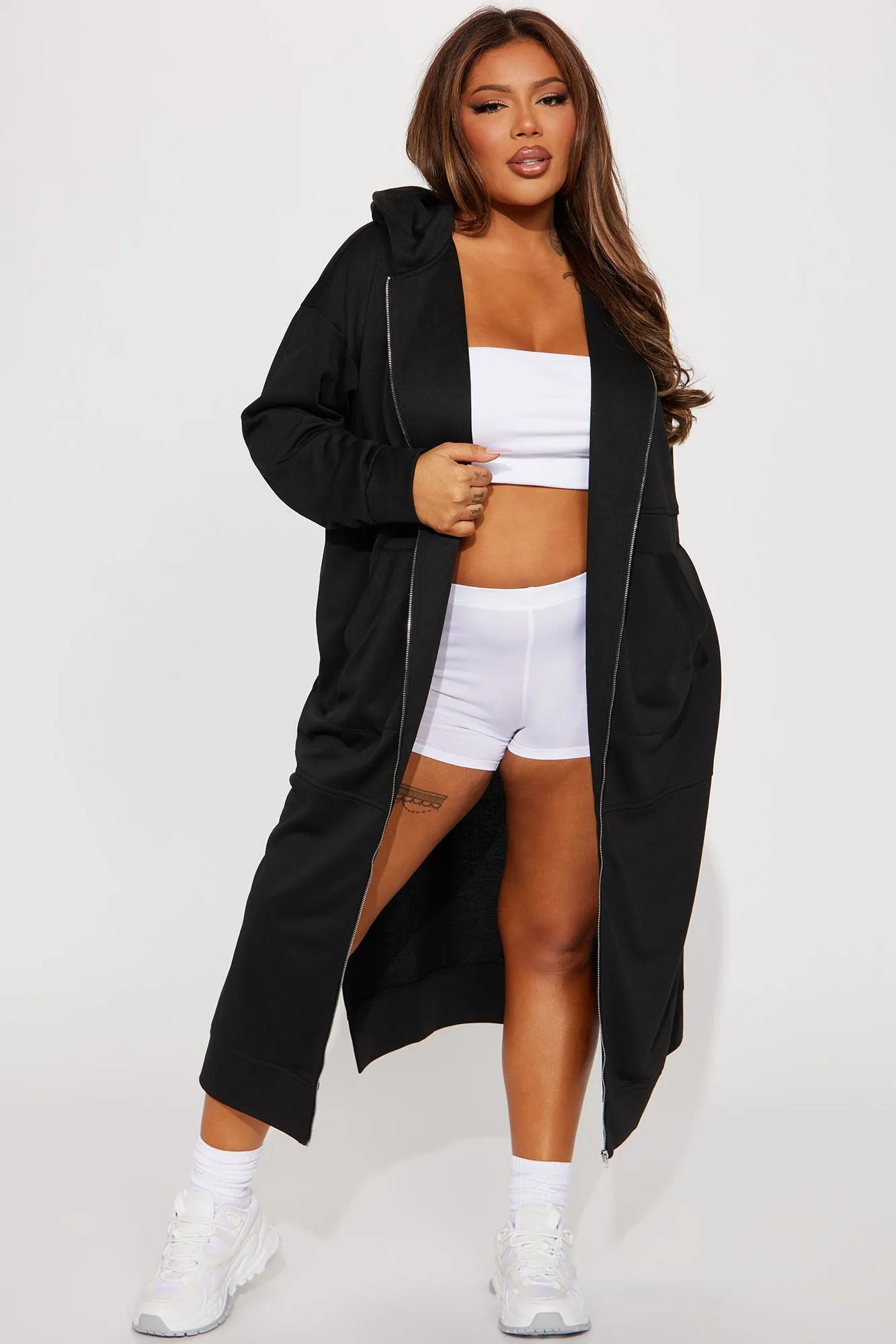 Movies And Chill Oversized Jacket - Black