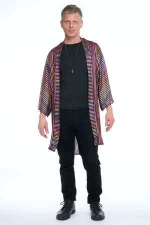 Multi Metallic Mesh Kimono