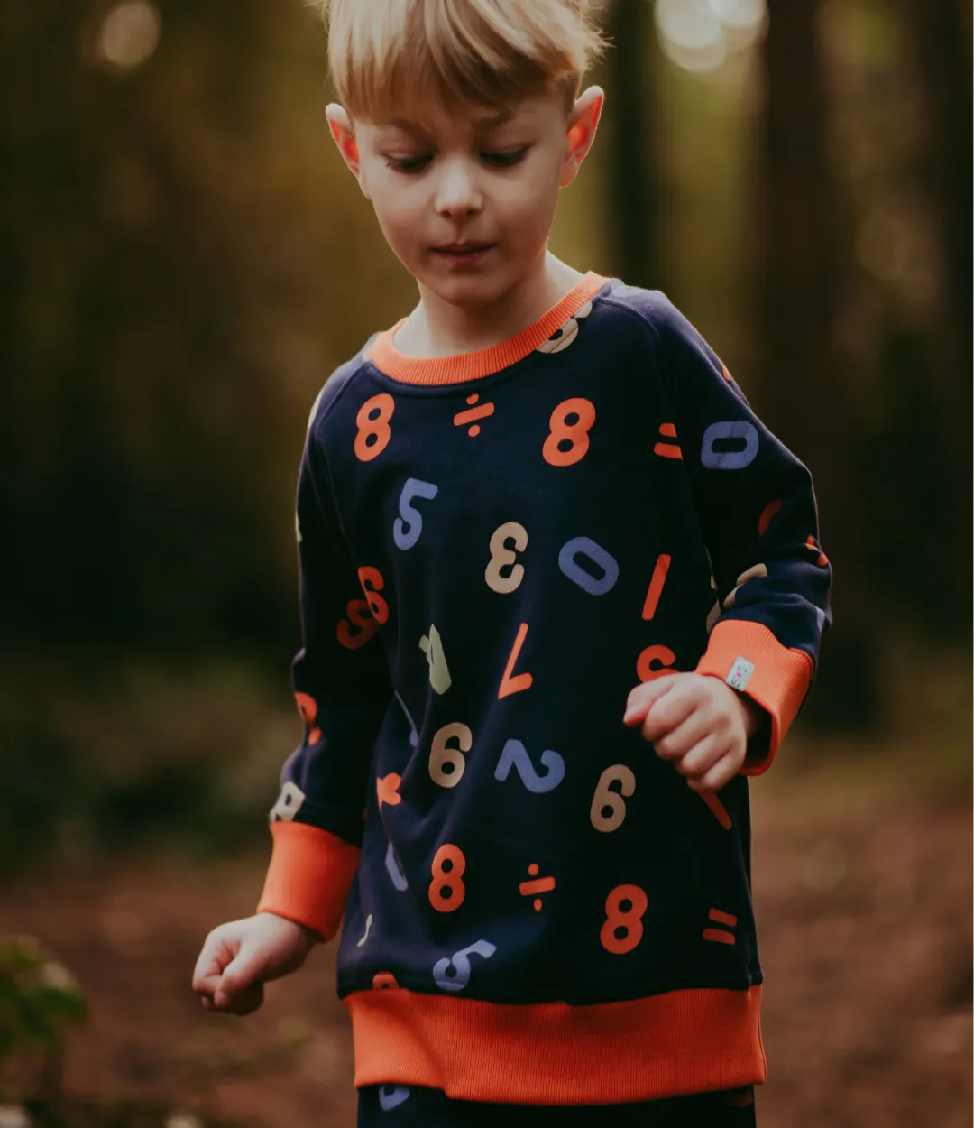 Multicoloured Number Print Sweatshirt