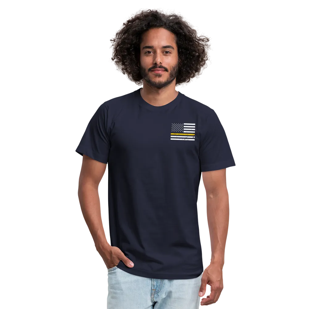My Favorite 911 Dispatcher Calls me Dad Unisex Jersey T-Shirt by Bella   Canvas