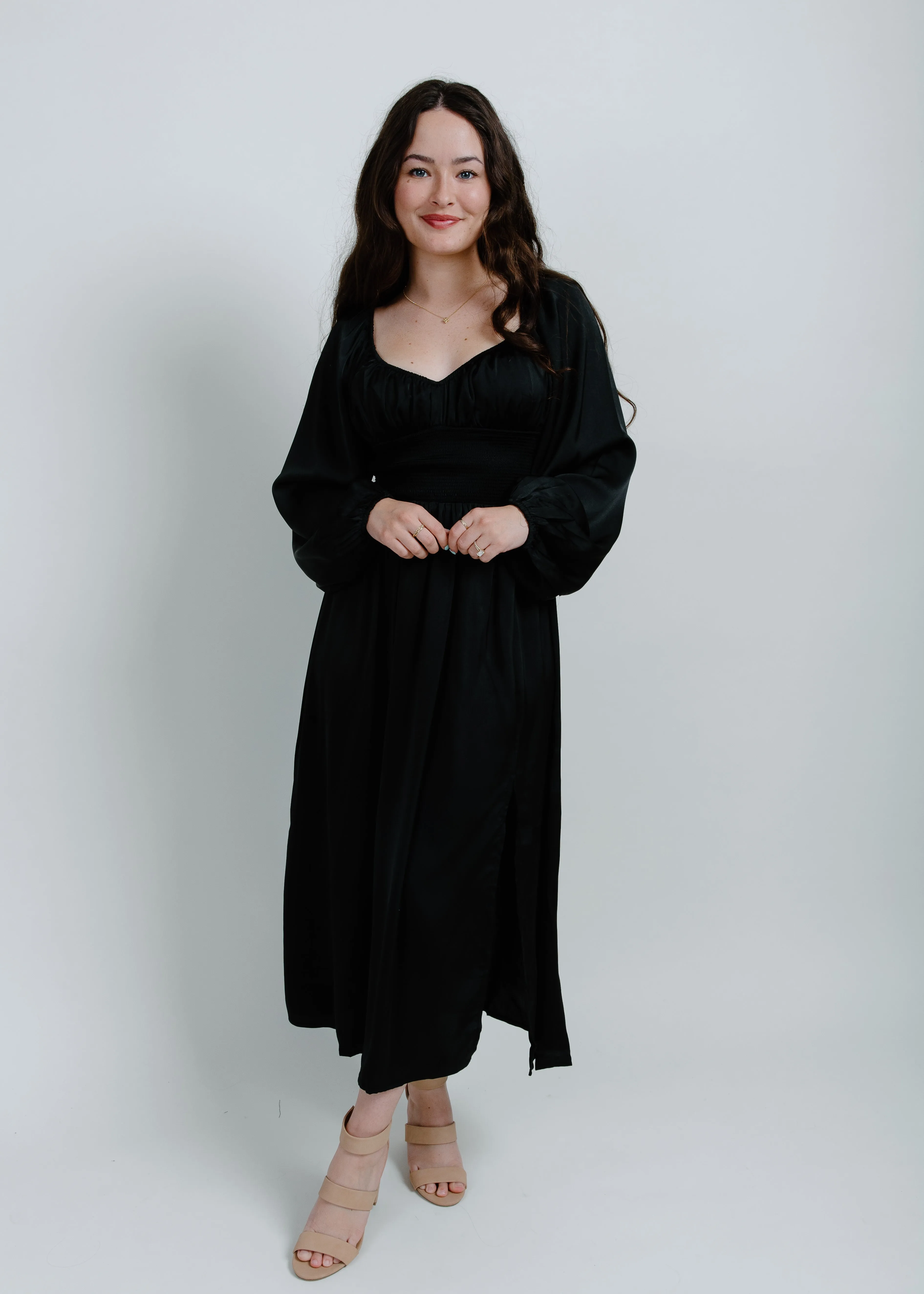Nala Satin Midi Dress
