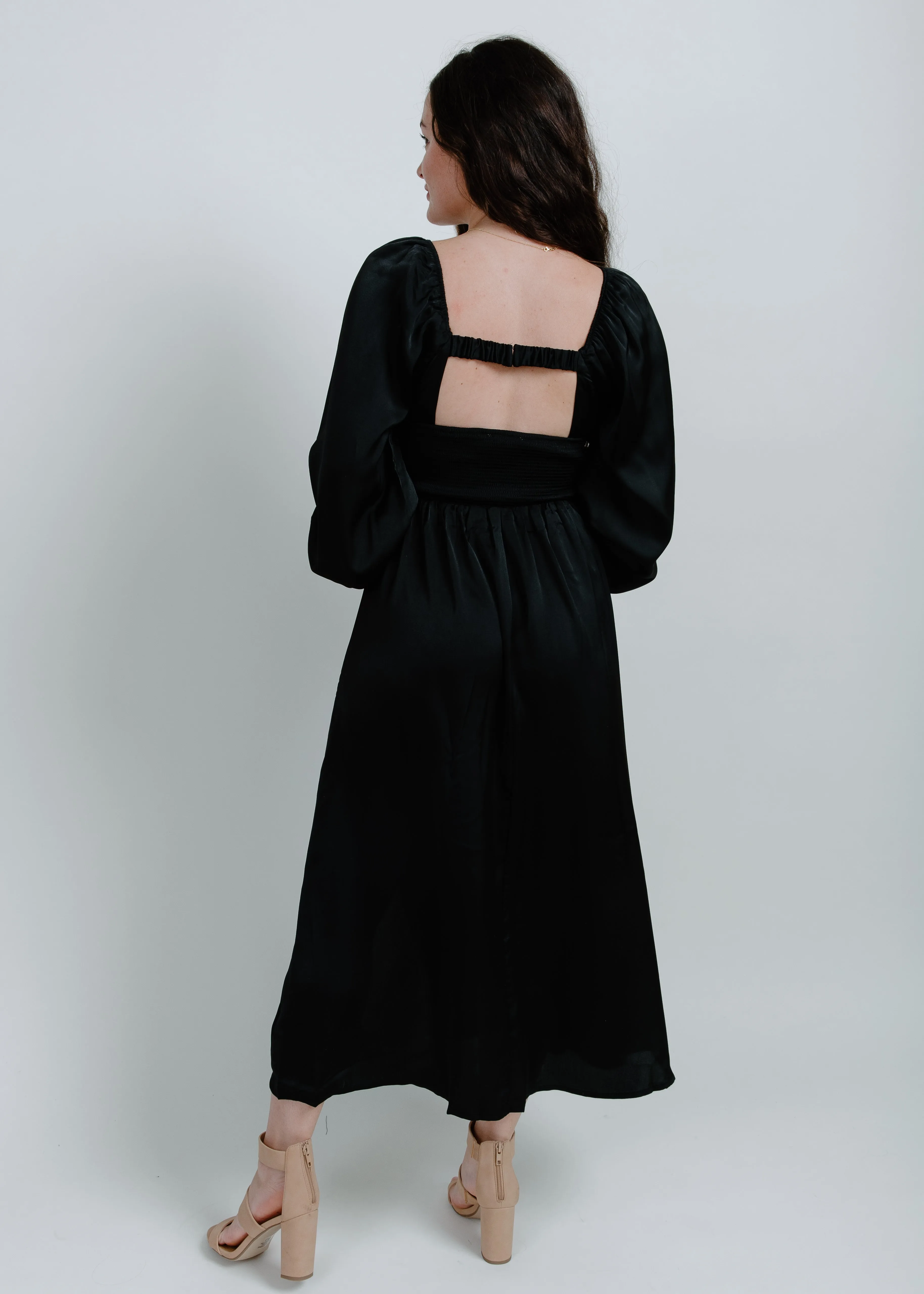 Nala Satin Midi Dress