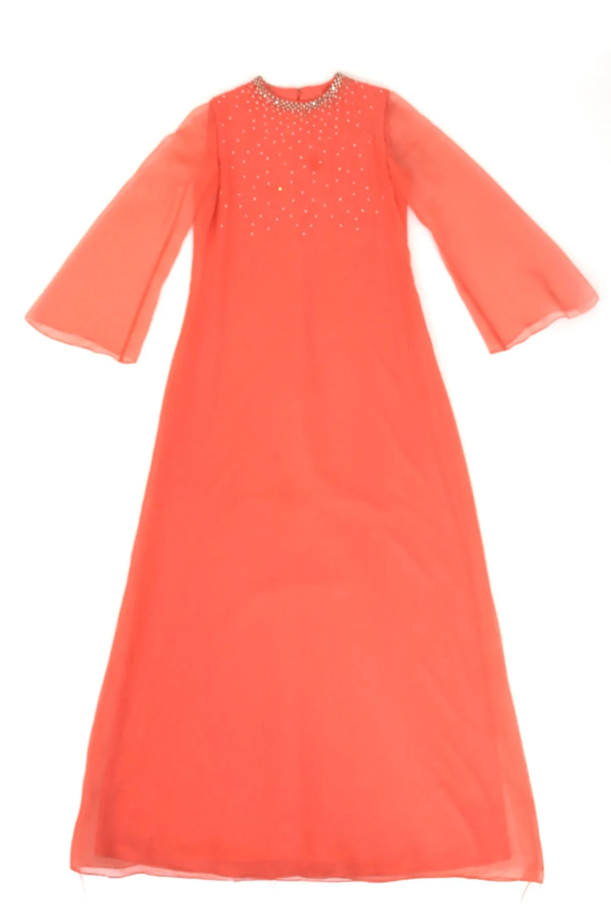 Nat Kaplan Couture Chiffon Embellished Gown
