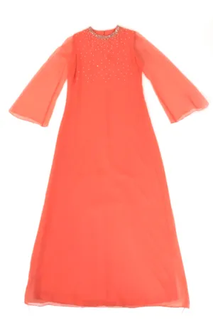 Nat Kaplan Couture Chiffon Embellished Gown