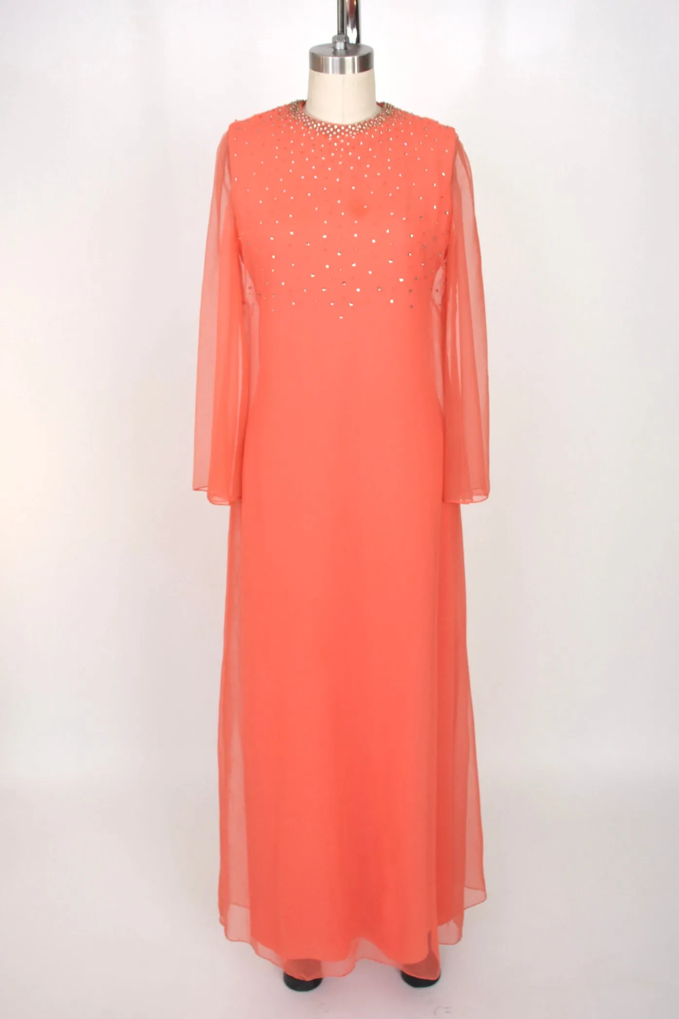 Nat Kaplan Couture Chiffon Embellished Gown