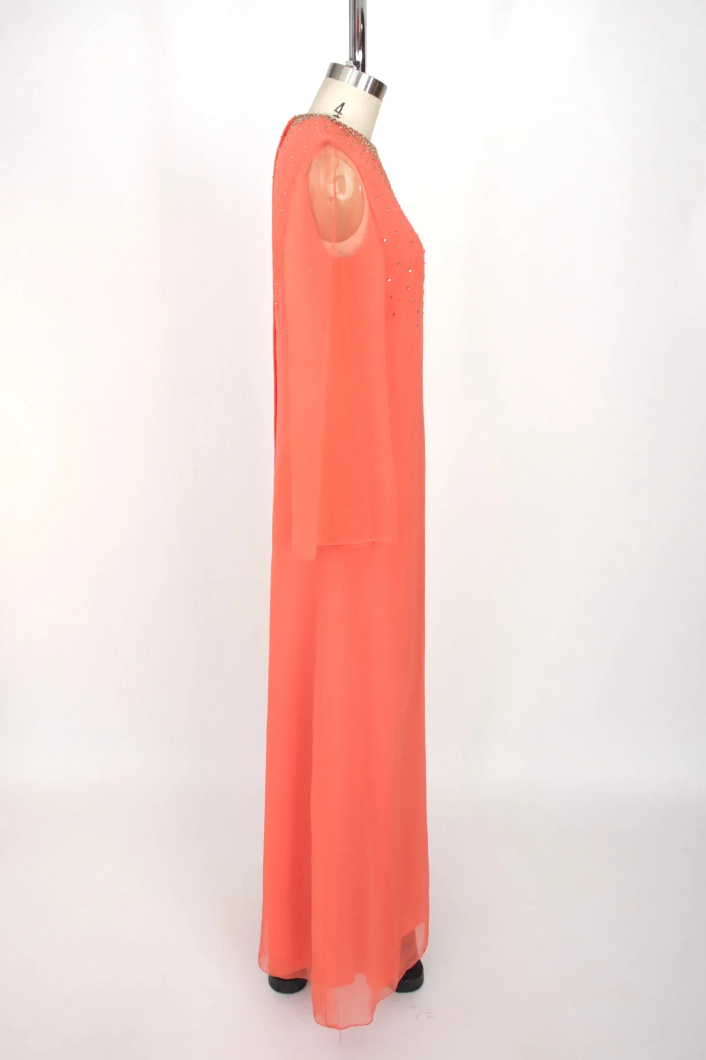 Nat Kaplan Couture Chiffon Embellished Gown