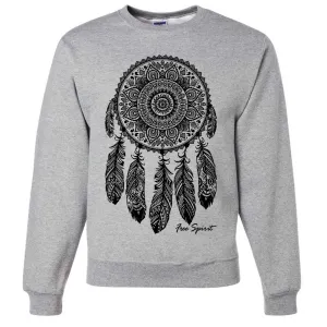 Native American Dreamcatcher Free Spirit Black Crewneck Sweatshirt