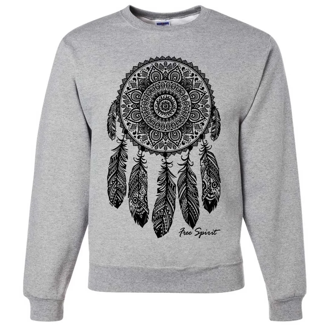 Native American Dreamcatcher Free Spirit Black Crewneck Sweatshirt