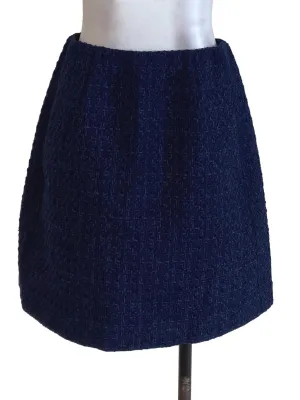 Navy Blue Tweed Skirt LB