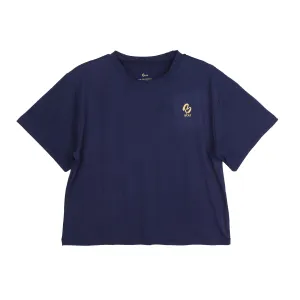 Navy Cropped T Shirt