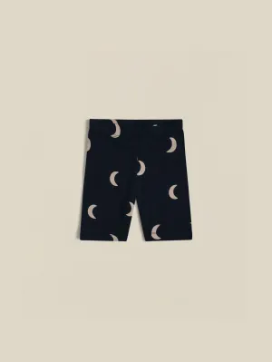 Navy Midnight Bike Shorts With Pebble Moons