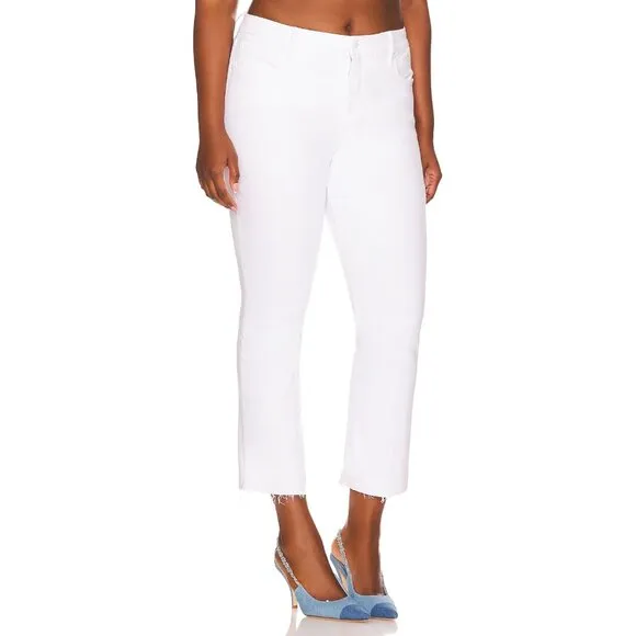 NEW Good American Good Straight Raw Hem Jeans in White037 Sz. 22