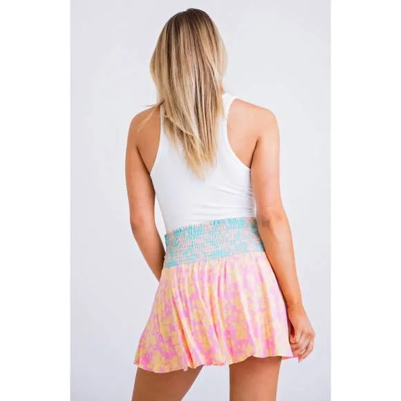NEW KARLIE smocked skort in mix floral
