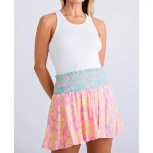 NEW KARLIE smocked skort in mix floral