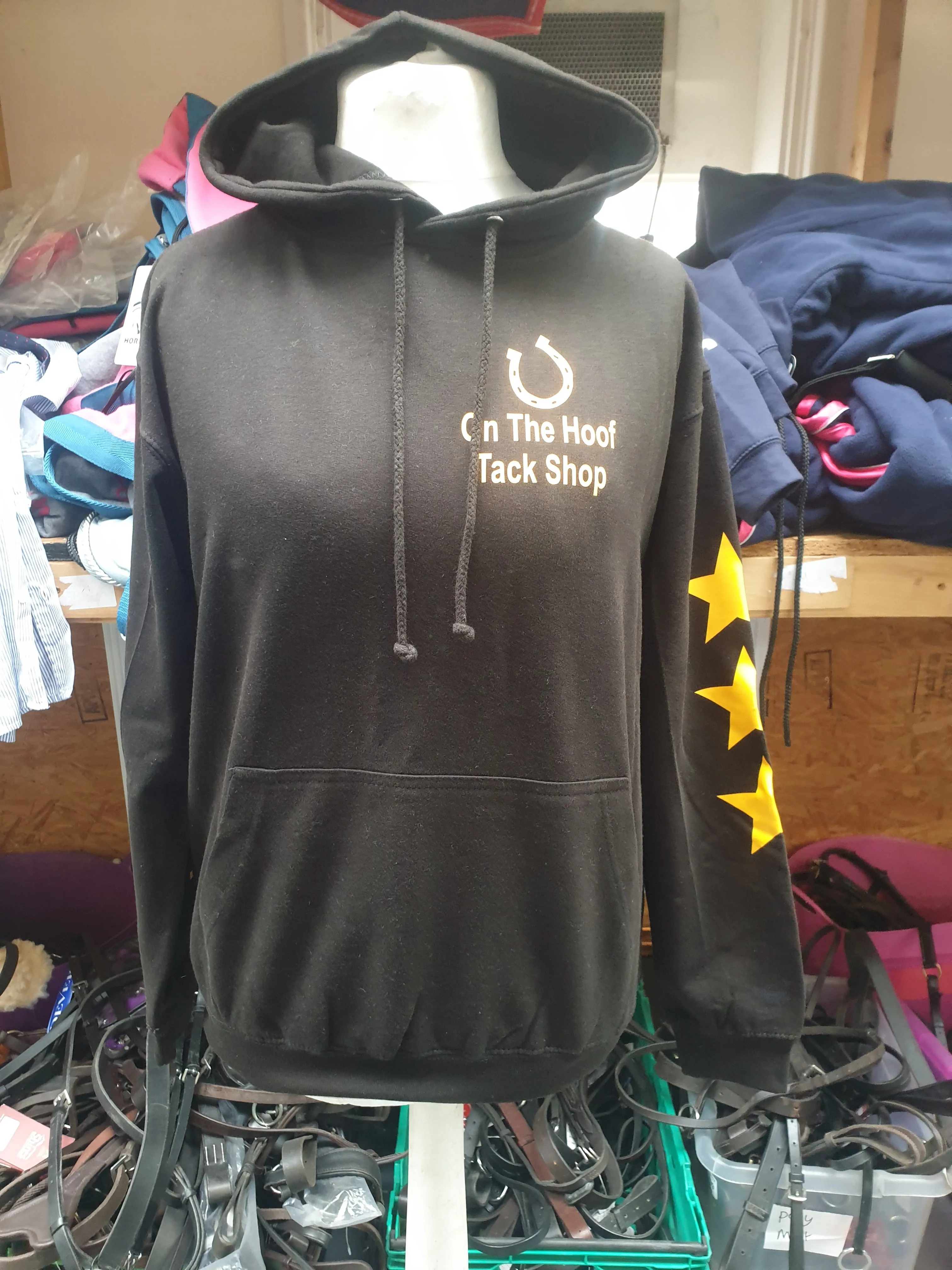 NEW on the hoof hoodie various colours and coloured writing available, all sizes xs-xxl FREE POSTAGE