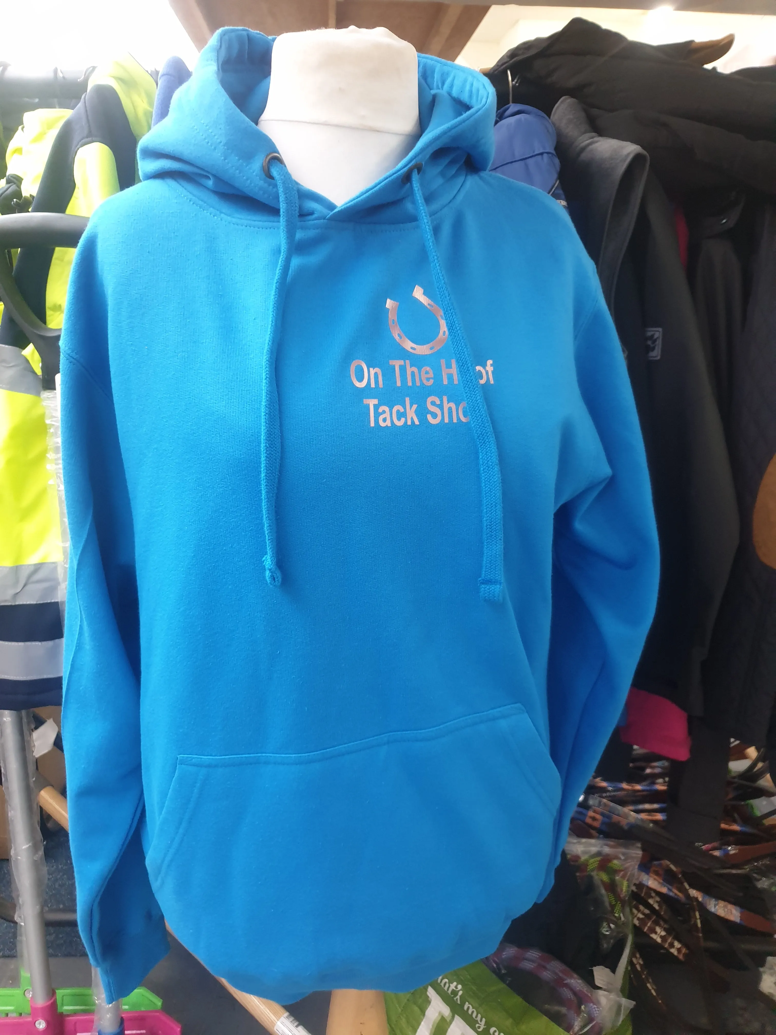 NEW on the hoof hoodie various colours and coloured writing available, all sizes xs-xxl FREE POSTAGE