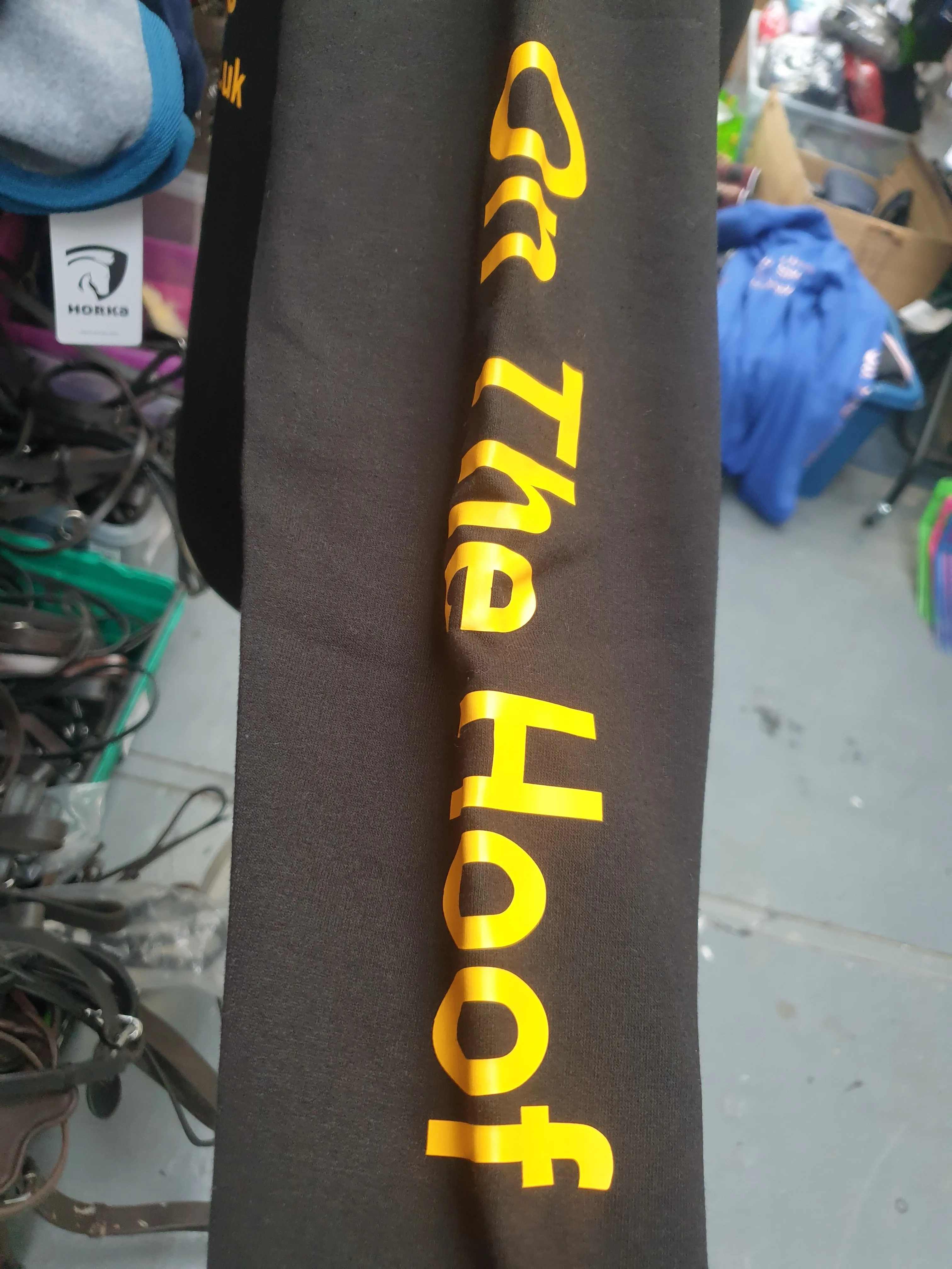NEW on the hoof hoodie various colours and coloured writing available, all sizes xs-xxl FREE POSTAGE