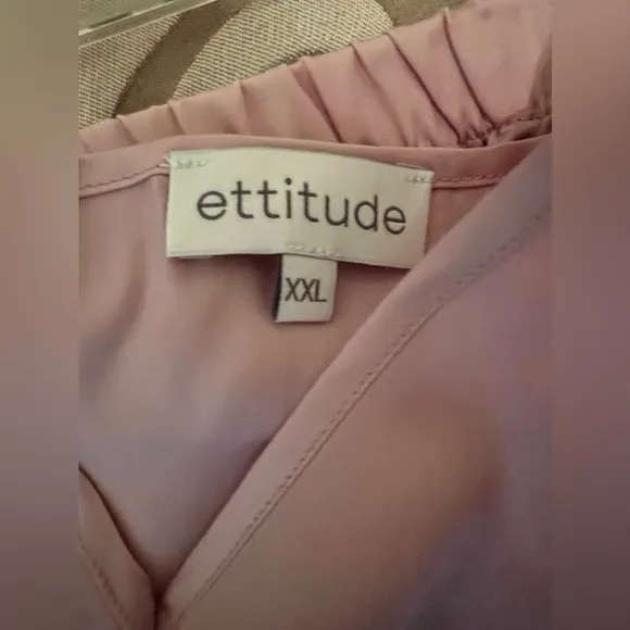 NIB-Ettitude-bundle Women’s Sateen Shortie with the matching Sateen Cami in Rose