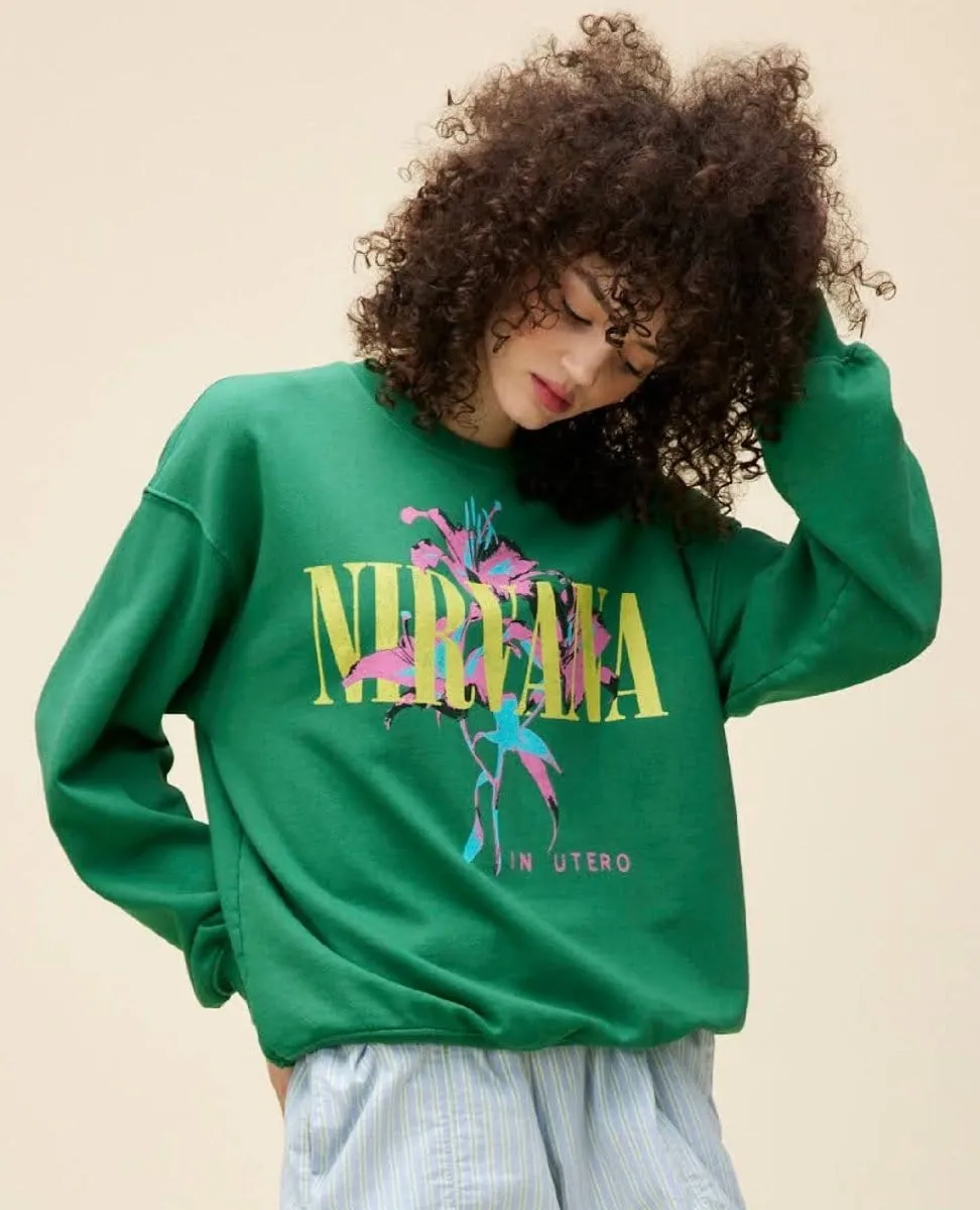 Nirvana Lilies Jade Sweatshirt