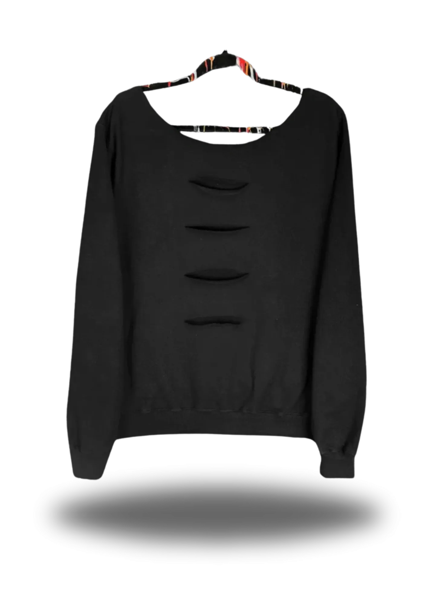 NO APOLOGIES WIDE NECK SWEATSHIRT
