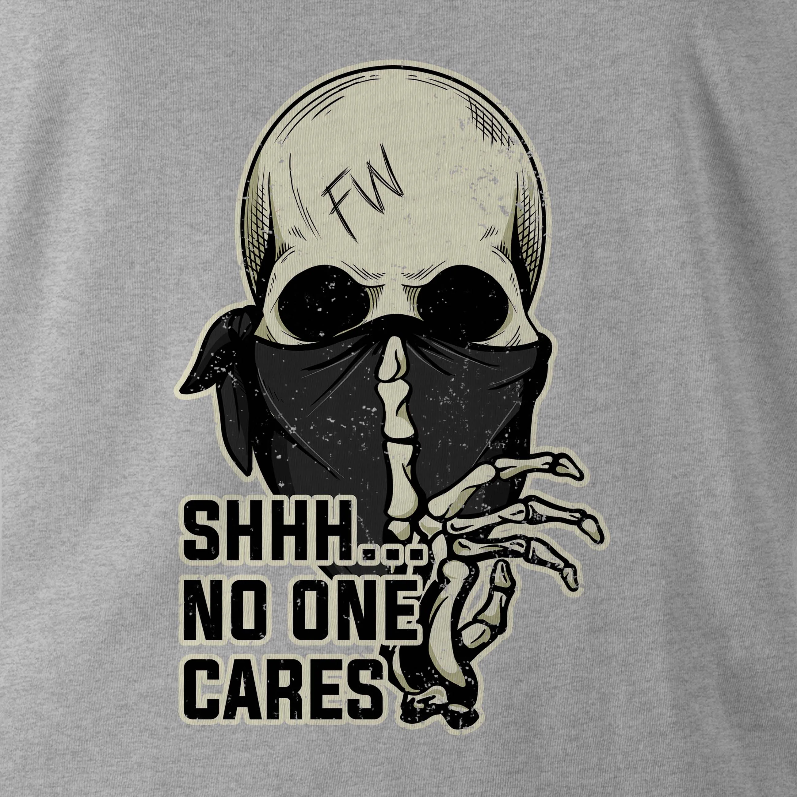 NO ONE CARES TAG & BACK HOODIE