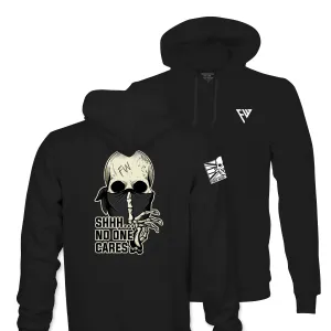 NO ONE CARES TAG & BACK HOODIE