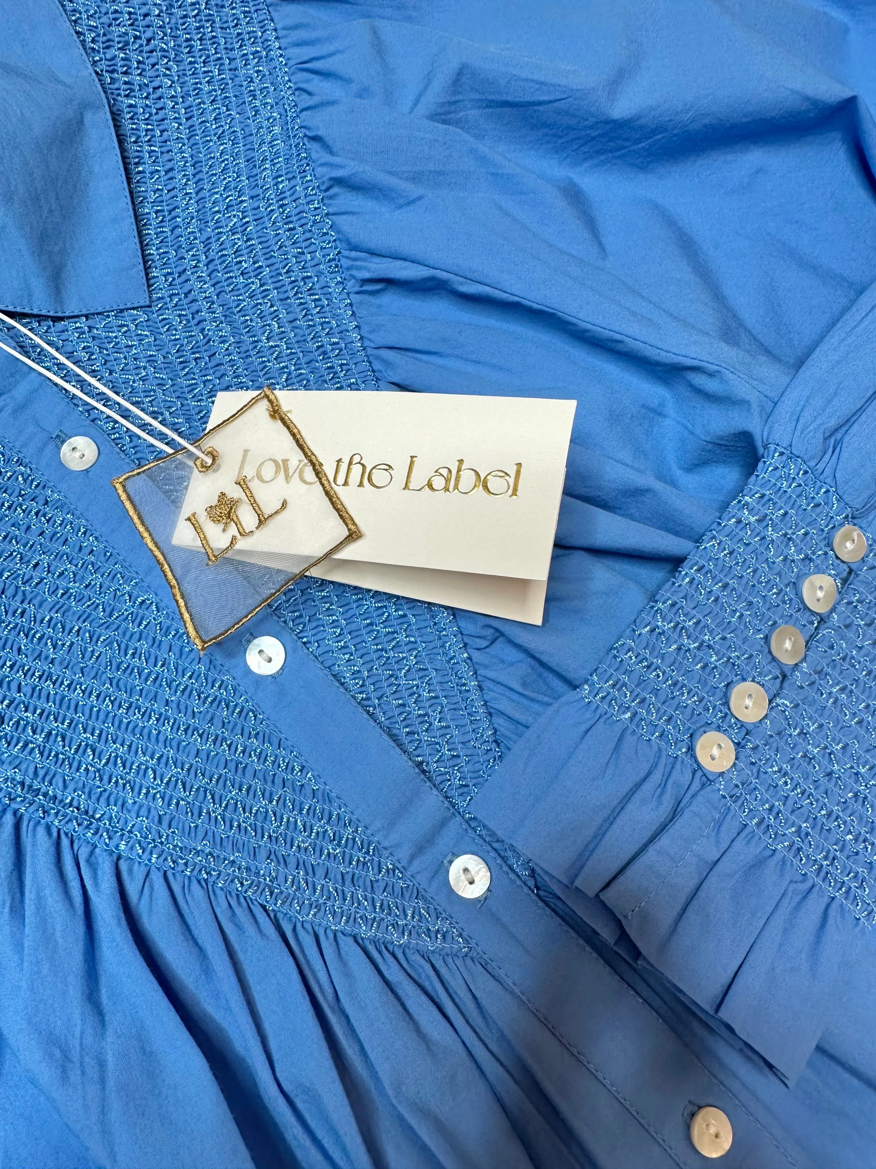 Noemie Blouse in Marina Blue