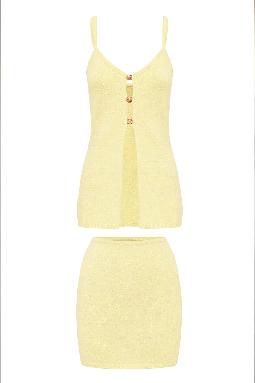 NORMANI LOW RISE SKIRT - BUTTER