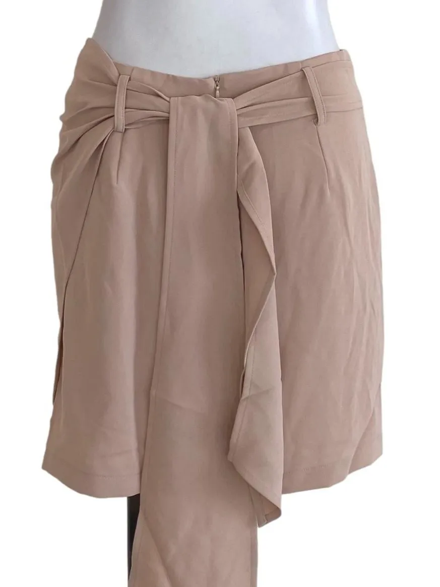 Nude Overlap Skirt