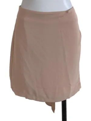 Nude Overlap Skirt