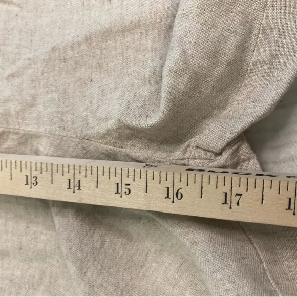 NWT Banana Republic Tan Cream Linen Blend Flowy Chino Shorts Belt Pockets 16