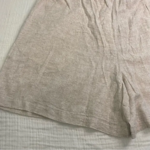 NWT Banana Republic Tan Cream Linen Blend Flowy Chino Shorts Belt Pockets 16