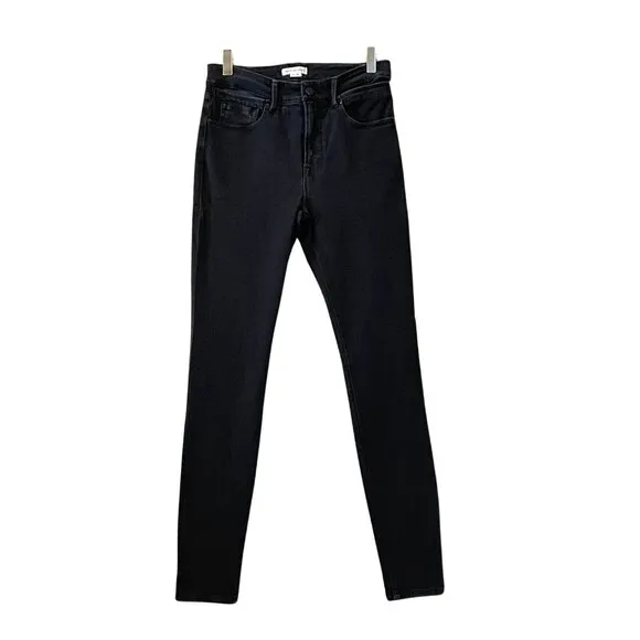 NWT Good American Good Legs Slit Waistband Stretch Skinny Jeans in Black210