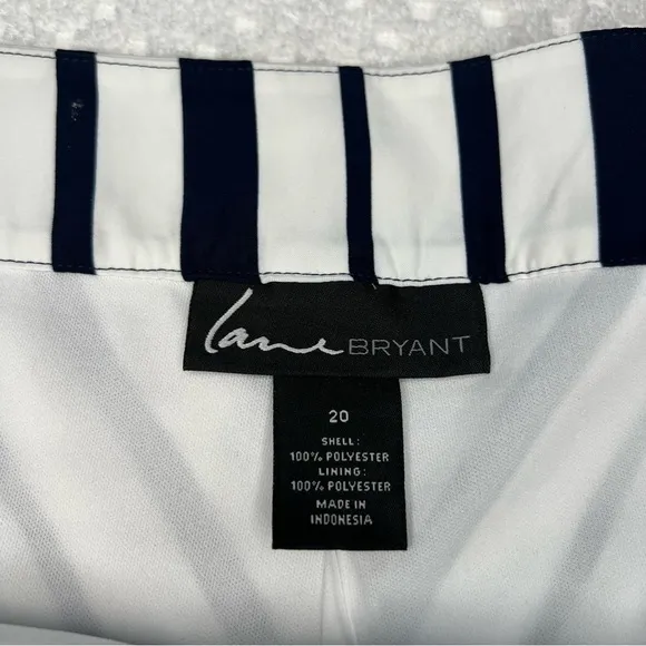 NWT. Lane Bryant Skirts | Navy Chevron Stripe Skirt