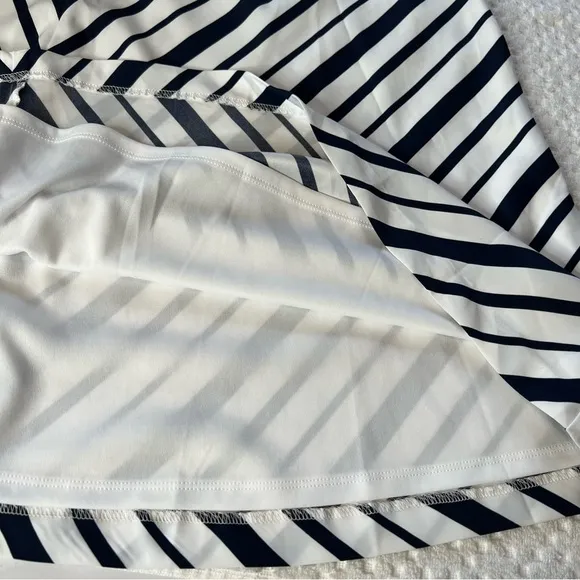 NWT. Lane Bryant Skirts | Navy Chevron Stripe Skirt