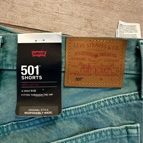 NWT Levi's® 501 Original Cutoff Denim ShortUO Exclusive, in Green
