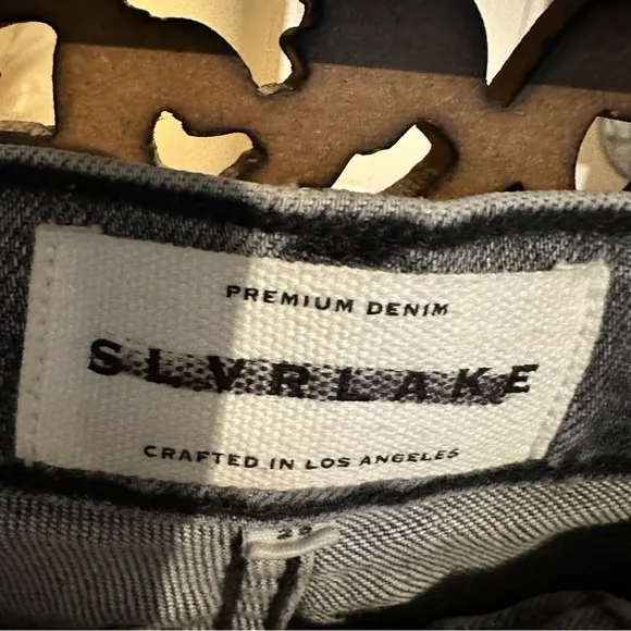NWT SLVRLAKE Beatnik Ankle Jeans Grey After Midnight Denim 25 reg $310‎